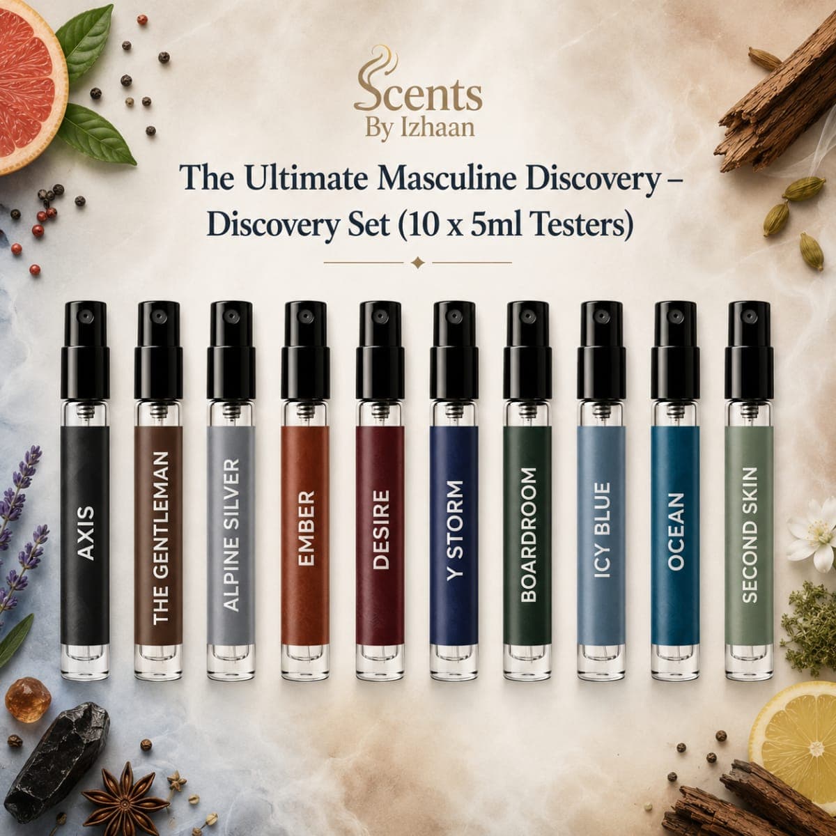 The Ultimate Masculine Discovery – Discovery Set (10 x 5ml Testers) - Gender: Men